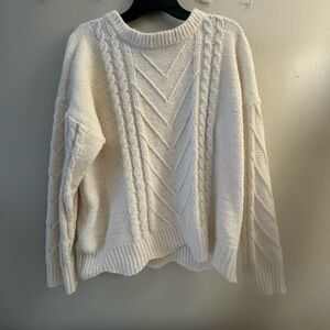 Maurices Ivory Cable Knit Sweater